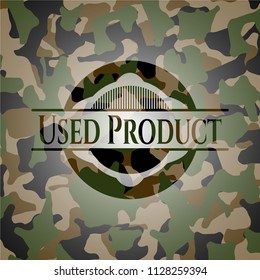 Used Product on camo texture
