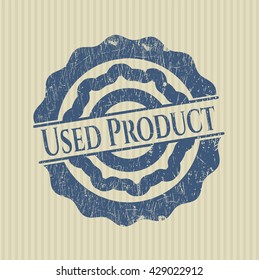 Producto usado con textura de sello de goma