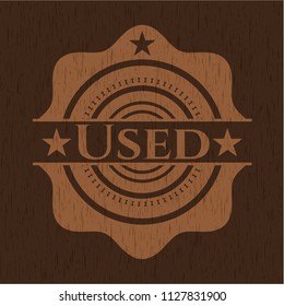 Used realistic wood emblem