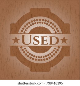 Used realistic wood emblem