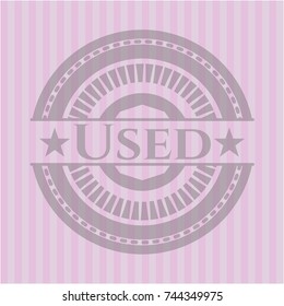 Used retro pink emblem
