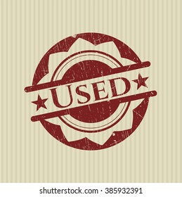 Used rubber grunge stamp