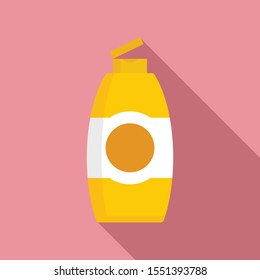 Used shampoo bottle icon. Flat illustration of used shampoo bottle vector icon for web design