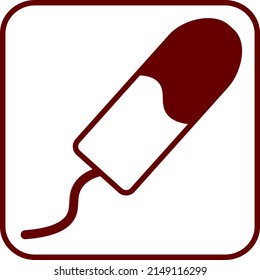 Used tampon, illustration, vector on a white background.