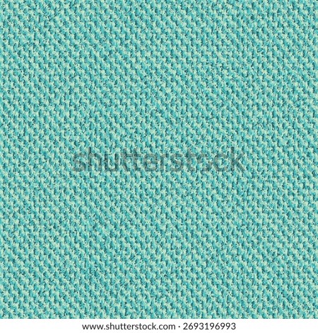 Used, thick fabric made of wool and cotton, in tones of blue. Turquoise blanket texture. Obsolete textile background. Abstract seamless. Vector artwork.