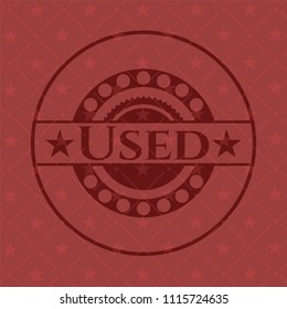 Used vintage red emblem