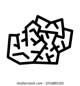used wipe line icon vector. used wipe sign. isolated contour symbol black illustration
