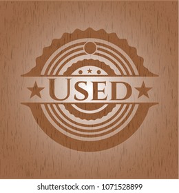 Used wooden emblem. Retro