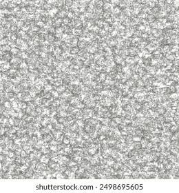 Used woolen carpet in a black and white graphic version. Abstract fur texture. Grunge bumpy background. Vector seamless.