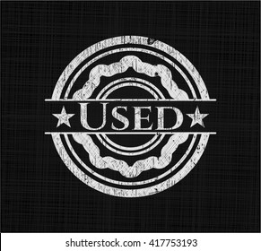 Used written with chalkboard texture