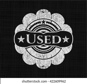 Used written with chalkboard texture