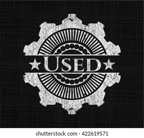 Used written with chalkboard texture