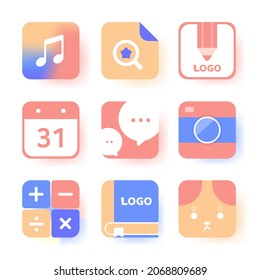 Nützliche App-Icon-Designs auf Ihrem Handy.