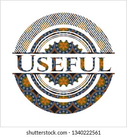 Useful arabesque style emblem. arabic decoration.