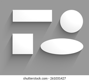Useful blank banners in white