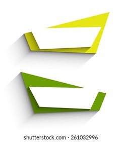 Useful blank banners in yellow and green