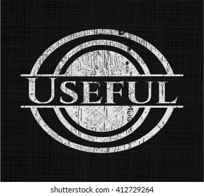 Useful chalk emblem written on a blackboard