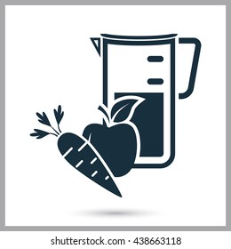 Useful cocktail icon on the background