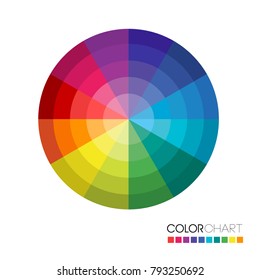 Useful Colour Wheel Guide Shades Stock Vector (Royalty Free) 793250692 ...