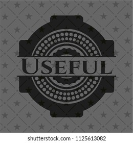 Useful dark badge