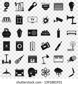 Useful energy icons set. Simple style of 36 useful energy vector icons for web for any design
