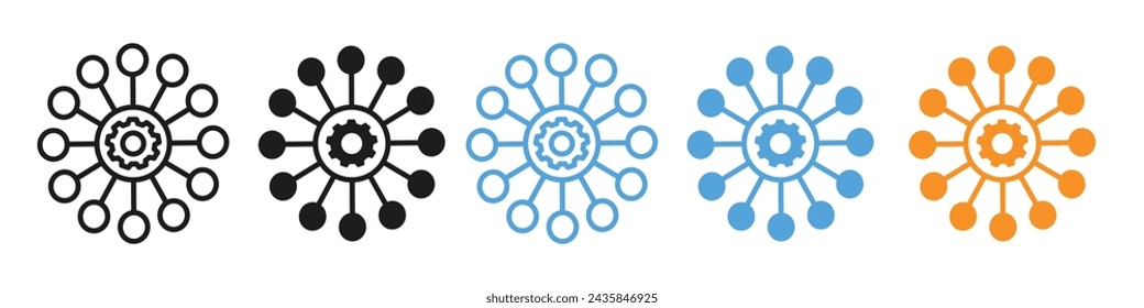 Funciones útiles icono de marca en estilo relleno