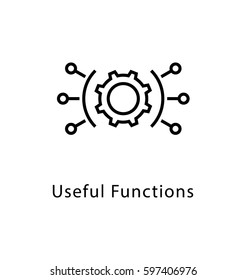 Useful Functions Vector Line Icon 