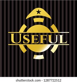 Useful gold emblem or badge