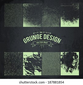 Useful grunge design elements. Dirty textures pack. Vector set part 3.