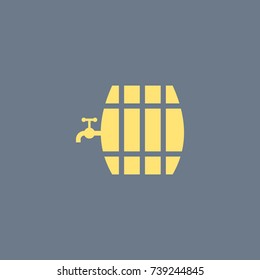 Useful Icon Of Beer Barrel. Eps-10
