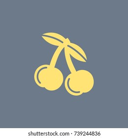 Useful Icon Of Berry or Cherry. Eps-10