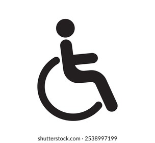 Useful icons for disabled persons. Disabled person icon set. 