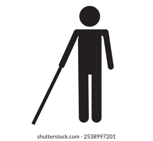 Useful icons for disabled persons. Disabled person icon set. 