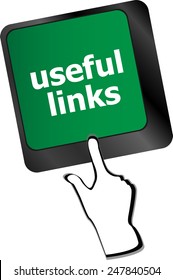 Useful Links Keyboard Button - Business Concept