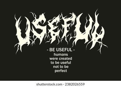 Useful Metal Typography – Brutal Deathcore Font for T-Shirt and Poster Design