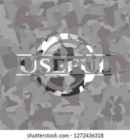 Useful on grey camo pattern