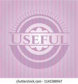 Useful pink emblem