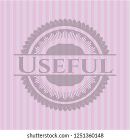 Useful pink emblem