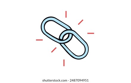 Useful premium link icon vector illustration.