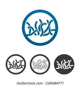 Useful probiotic bacteria. Contour line flat blue vector icon. Different variations for website or app infographics.