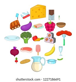 Useful product icons set. Cartoon set of 25 useful product vector icons for web isolated on white background