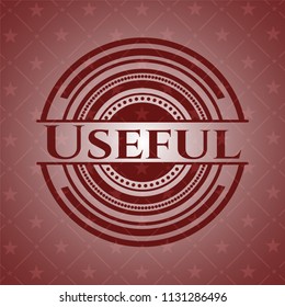 Useful retro red emblem