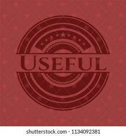 Useful retro red emblem