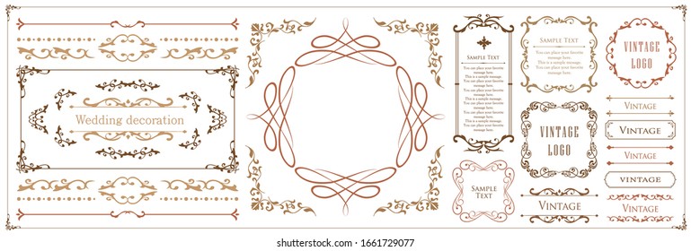 
Útil como un conjunto de materiales de diseño vintage, elementos de diseño para bodas y tarjetas de mensaje