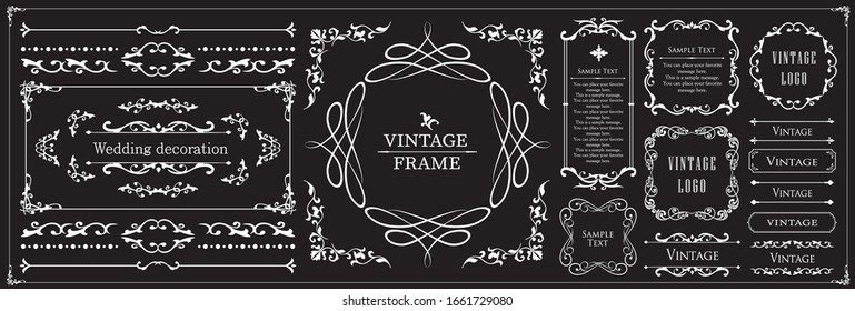 
Useful as a set of vintage design materials, design elements for weddings and message cards