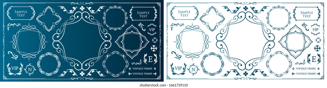 
Útil como un conjunto de materiales de diseño vintage, elementos de diseño para bodas y tarjetas de mensaje
