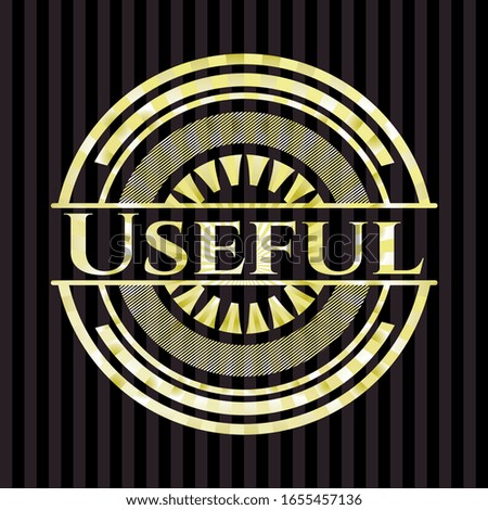 Useful shiny badge. Vector Illustration. Detailed.