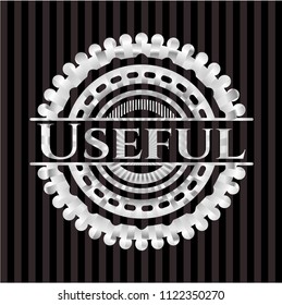 Useful silvery emblem or badge
