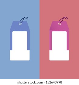 Useful two tone paper tags, stock vector