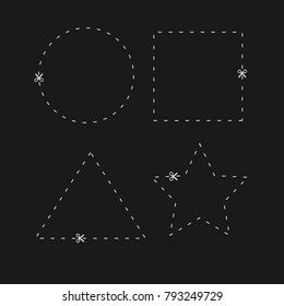 Useful variety of shape with cutting line
